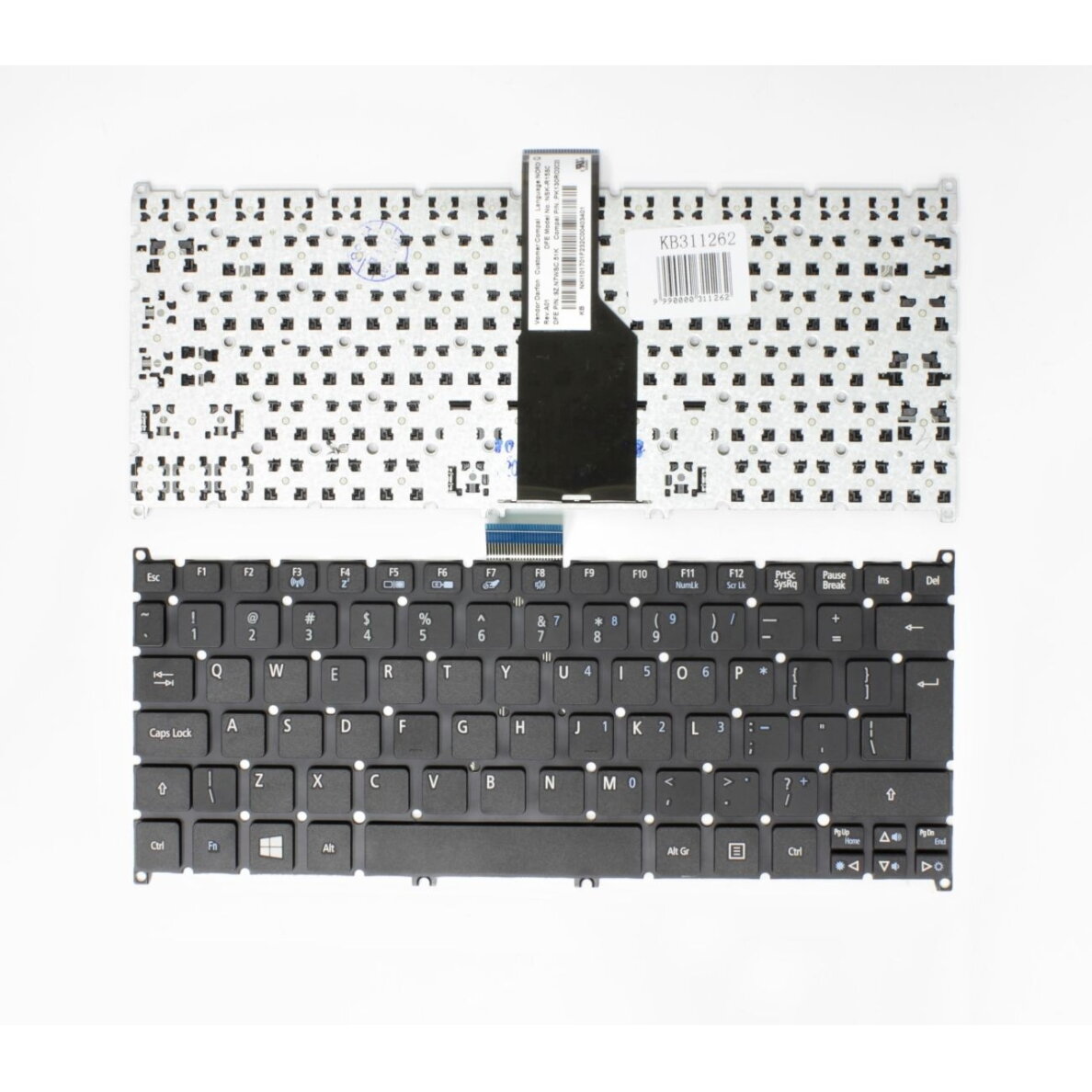 Klaviatūra ACER Aspire One: 756, S3, S3-391, S3-951, S5, S5-391, UK Klaviatūra ACER Aspire One: 756, S3, S3-391, S3-951, S5, S5-391, UK