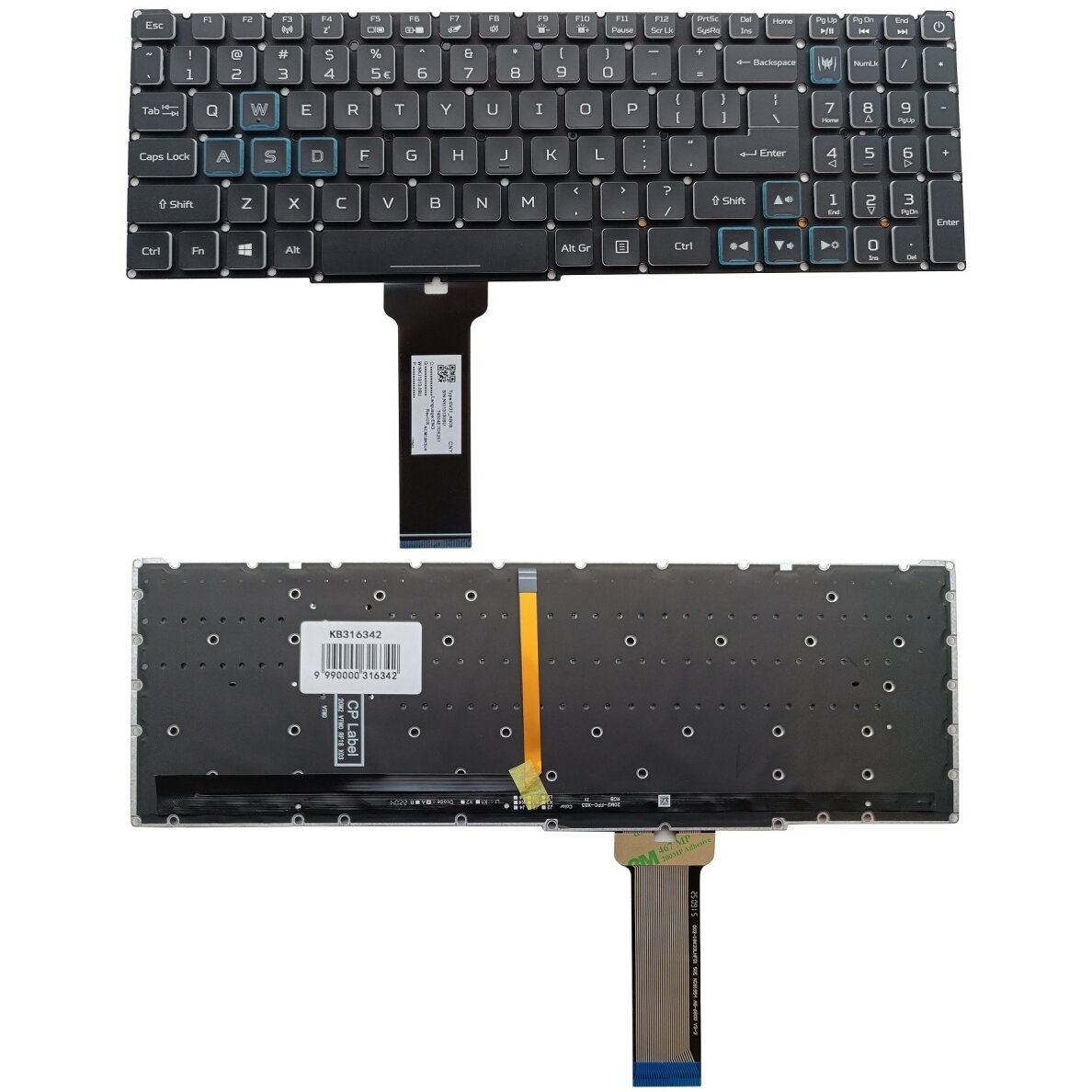 Klaviatūra ACER: Predator Helios 300 PH315-52, PH315-53, su pašvietimu, US Klaviatūra ACER: Predator Helios 300 PH315-52, PH315-53, su pašvietimu, US