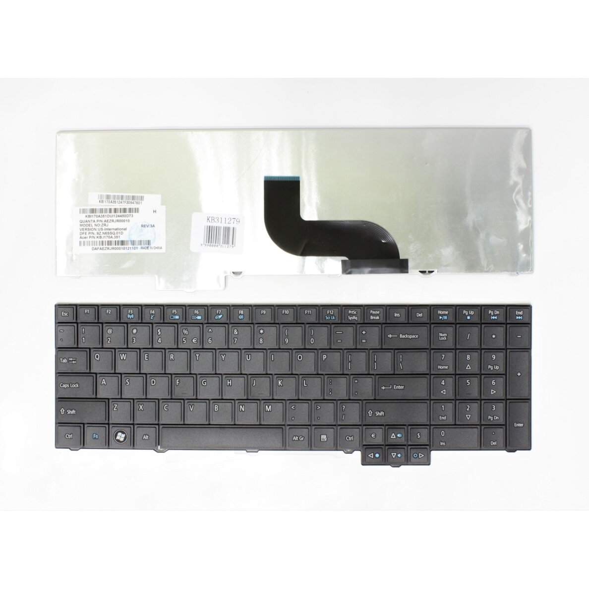 Klaviatūra ACER TravelMate: 5760, 5760G, 5760Z, 5760ZG Klaviatūra ACER TravelMate: 5760, 5760G, 5760Z, 5760ZG