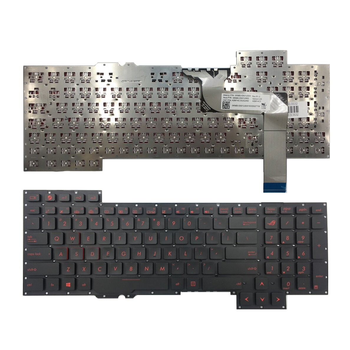 Klaviatūra ASUS: ROG G751, G751J, G751JL, G751JM, G751JT, G751JY Klaviatūra ASUS: ROG G751, G751J, G751JL, G751JM, G751JT, G751JY
