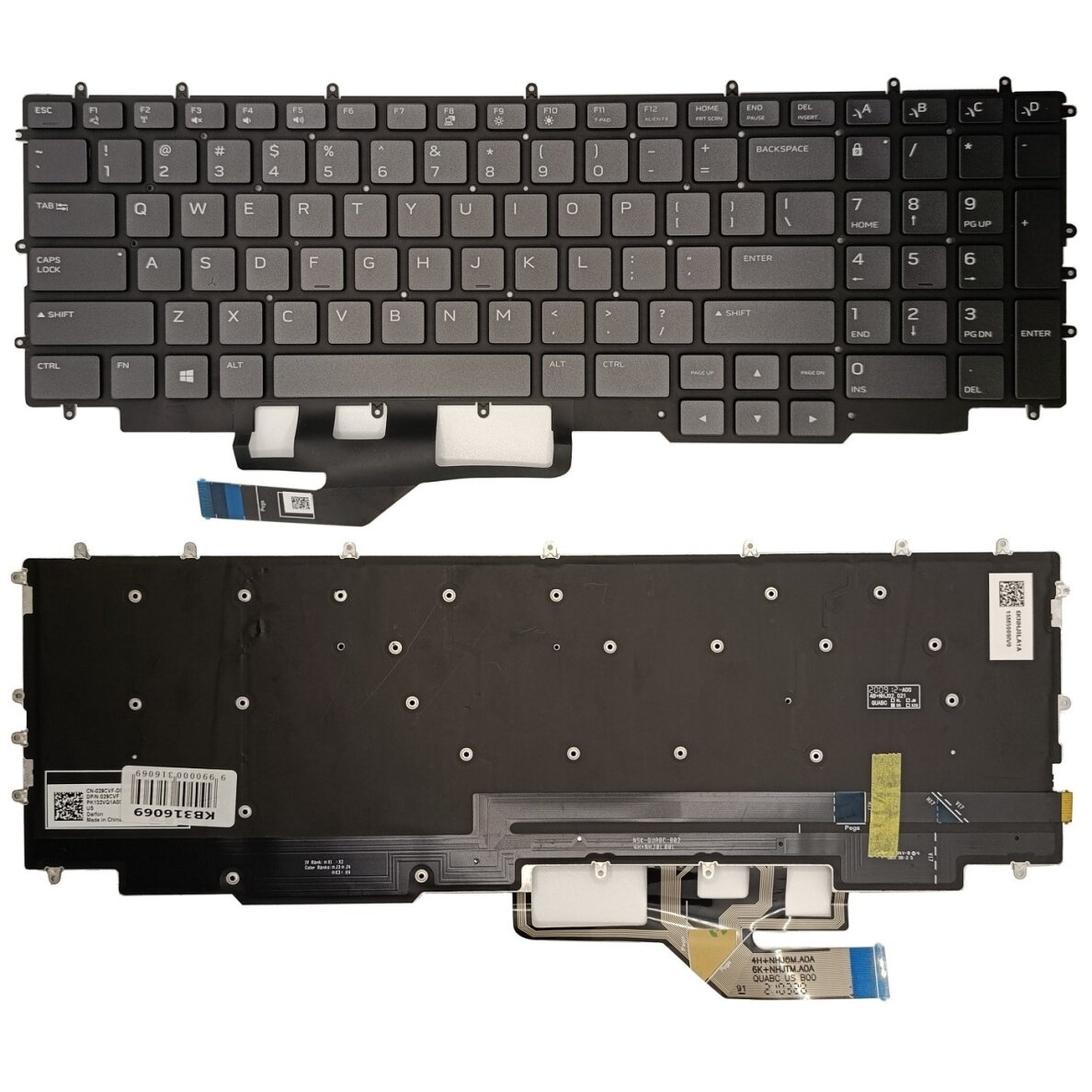 Klaviatūra DELL G7 17 7700, su spalvotu pašvietimu, US