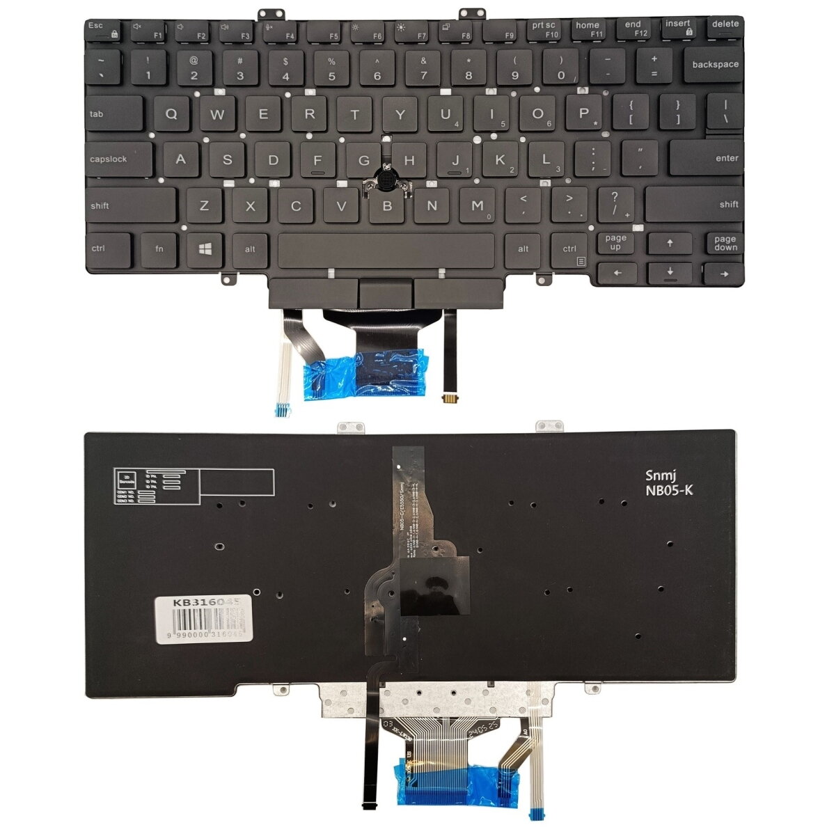 Klaviatūra DELL Latitude 5400, su „trackpoint“ Klaviatūra DELL Latitude 5400, su „trackpoint“