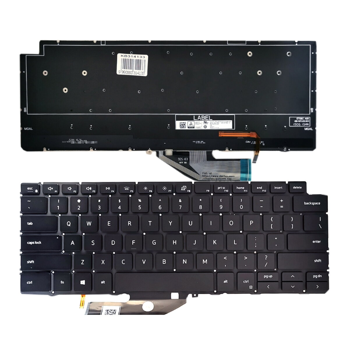 Klaviatūra DELL XPS 13: 7390, 9730, 9780 Klaviatūra DELL XPS 13: 7390, 9730, 9780