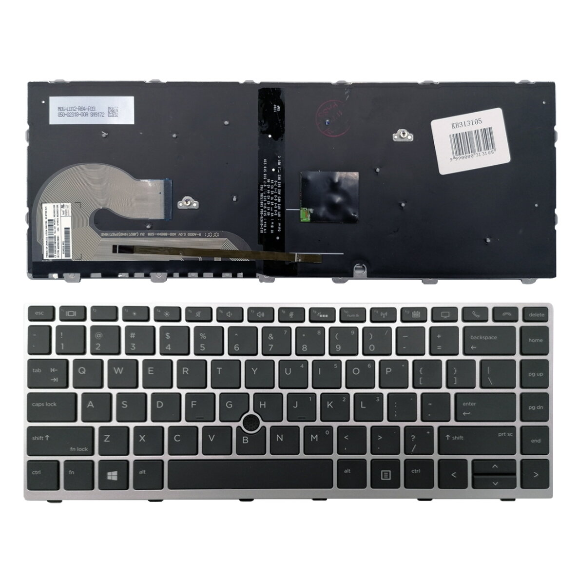 Klaviatūra HP: EliteBook 840 G5 846 G5 745 G5 (sidabrinė, su apšvietimu) Klaviatūra HP: EliteBook 840 G5 846 G5 745 G5 (sidabrinė, su apšvietimu)
