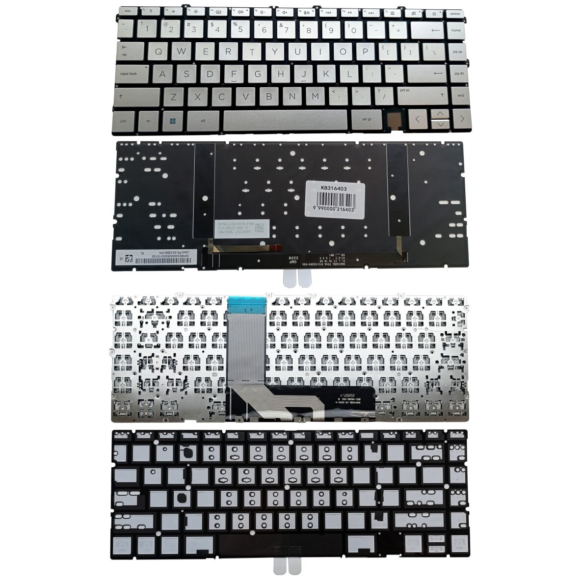 Klaviatūra HP Envy 15-EP, 15T-EP, su pašvietimu, US Klaviatūra HP Envy 15-EP, 15T-EP, su pašvietimu, US