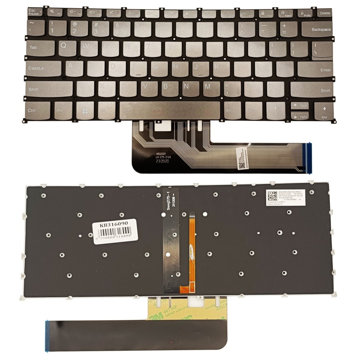 Klaviatūra LENOVO Thinkbook 14 G2 ITL, su pašvietimu, US Klaviatūra LENOVO Thinkbook 14 G2 ITL, su pašvietimu, US
