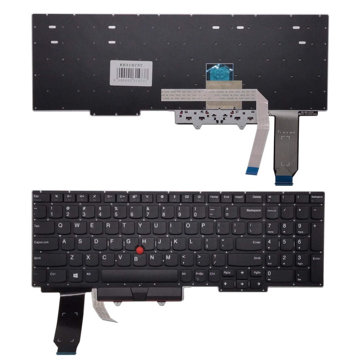 Klaviatūra LENOVO Thinkpad E15 Gen 2, su trackpoint, US Klaviatūra LENOVO Thinkpad E15 Gen 2, su trackpoint, US