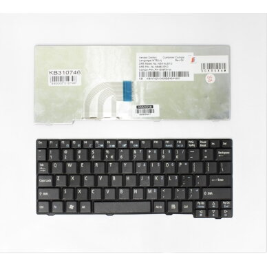 Klaviatūra ACER Aspire: One A110, A150, D150, D250, KAV10, KAV60, ZG5, ZG8 Klaviatūra ACER Aspire: One A110, A150, D150, D250, KAV10, KAV60, ZG5, ZG8