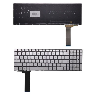 Klaviatūra ASUS N550J, US (sidabrinė) Klaviatūra ASUS N550J, US (sidabrinė)