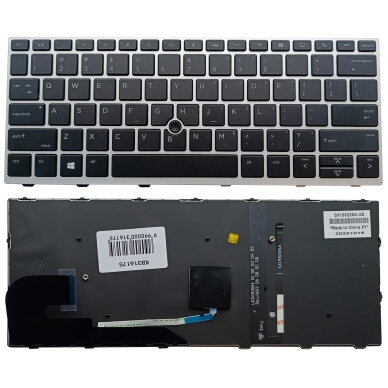Klaviatūra HP Elitebook 730, 735, 830 G5/G6, su pašvietimu ir „trackpoint“ Klaviatūra HP Elitebook 730, 735, 830 G5/G6, su pašvietimu ir „trackpoint“