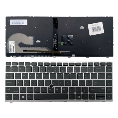 Klaviatūra HP: EliteBook 840 G5 846 G5 745 G5 (sidabrinė, su apšvietimu) Klaviatūra HP: EliteBook 840 G5 846 G5 745 G5 (sidabrinė, su apšvietimu)
