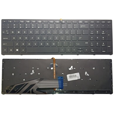 Klaviatūra HP ZBook 15 G3, G4, 17 G3, G4 (US) su pašvietimu Klaviatūra HP ZBook 15 G3, G4, 17 G3, G4 (US) su pašvietimu