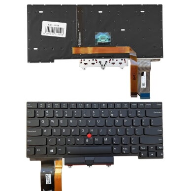 Klaviatūra LENOVO Thinkpad E14, su pašvietimu, su trackpoint, US Klaviatūra LENOVO Thinkpad E14, su pašvietimu, su trackpoint, US