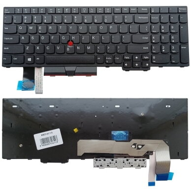Klaviatūra LENOVO Thinkpad L15 Gen2, su pašvietimu, su “trackpoint”, su telefono mygtuku, US Klaviatūra LENOVO Thinkpad L15 Gen2, su pašvietimu, su “trackpoint”, su telefono mygtuku, US