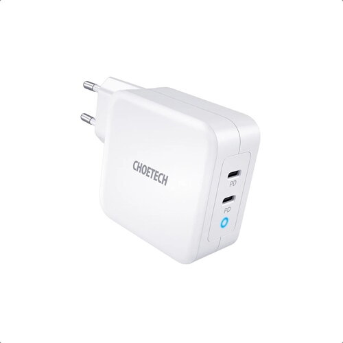 Kroviklis CHOETECH GaN 2xUSB Type-C: 100W, PD Kroviklis CHOETECH GaN 2xUSB Type-C: 100W, PD