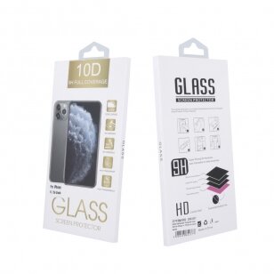LCD apsauginis stikliukas 10D Full Glue Samsung A025 A02s / A035 A03 / A037 A03s lenktas juodas