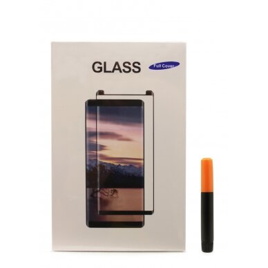 LCD apsauginis stikliukas M1 5D UV Glue Samsung G950 S8 lenktas skaidrus