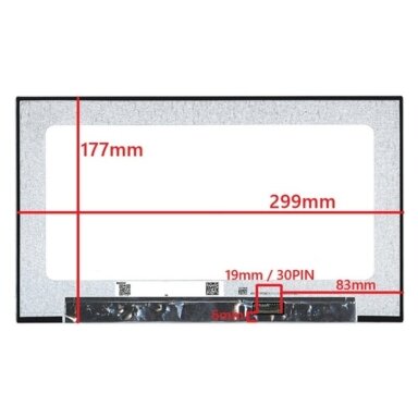 Ekranas Matrica 13.3" 1920x1080 FHD LED LCD 30Pin IPS N133HCA-E5A
