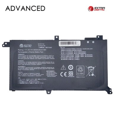 Nešiojamo kompiuterio baterija ASUS B31N1732, 3600mAh, Extra Digital Advanced Nešiojamo kompiuterio baterija ASUS B31N1732, 3600mAh, Extra Digital Advanced