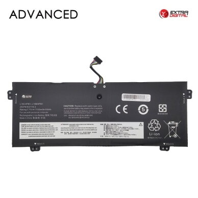 Nešiojamo kompiuterio baterija LENOVO L16C4PB1, 7100mAh, Extra Digital Advanced Nešiojamo kompiuterio baterija LENOVO L16C4PB1, 7100mAh, Extra Digital Advanced