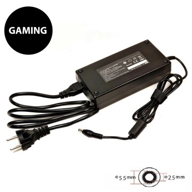 Nešiojamo kompiuterio įkroviklis ASUS 150W: 19V, 7.9A Nešiojamo kompiuterio įkroviklis ASUS 150W: 19V, 7.9A