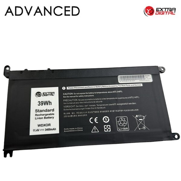 Nešiojamo kompiuterio baterija DELL WDX0R, 3400mah, Extra Digital Advanced