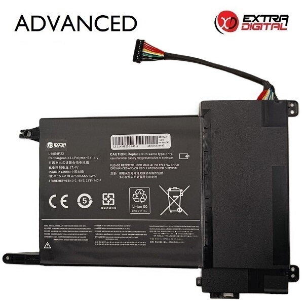 Nešiojamo kompiuterio baterija LENOVO L14S4P22, 4750mAh, Extra Digital Advanced