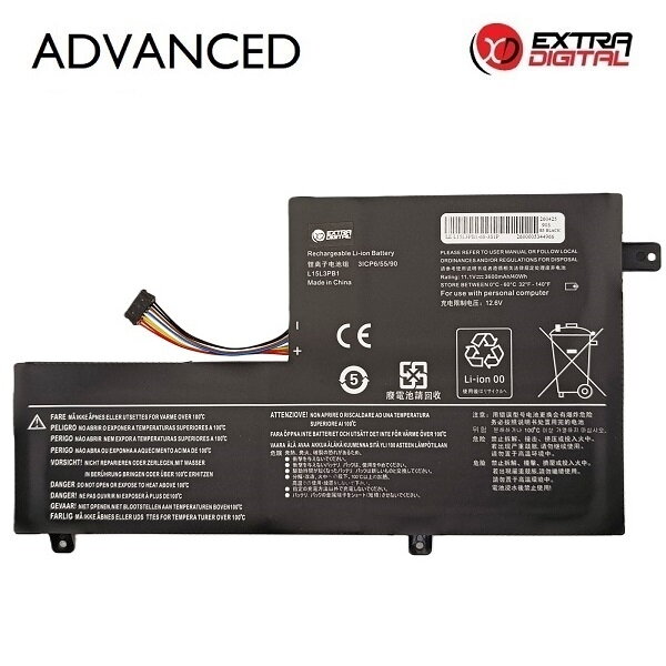 Nešiojamo kompiuterio baterija LENOVO L15L3PB1, 3600mAh, Extra Digital Advanced