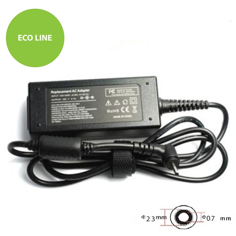 Nešiojamo kompiuterio įkroviklis ASUS 40W: 19V, 2.1A Nešiojamo kompiuterio įkroviklis ASUS 40W: 19V, 2.1A